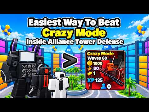 Easiest Way to Beat Crazy Mode || Alliance Tower Defense || Roblox