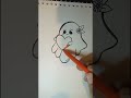 Cute Ghost Holding Heart Drawing 👻❤️