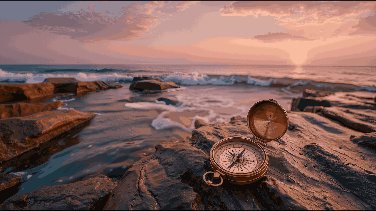 Golden Sunset by the Ocean 🌊 Calming Flute Music and Wind Sounds