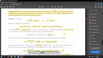 Chapter 2: Bisection method p2 + Fixed-point method p1