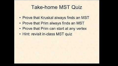 EECS 281: W20 Lecture 20 - Minimum Spanning Trrees