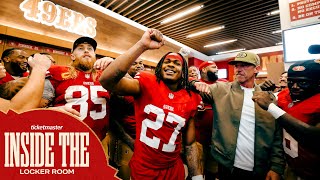 Go Inside the 49ers Locker Room Following Week 12 vs. Panthers