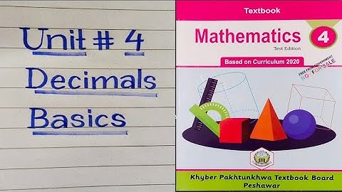 Class 4th Unit 4 Decimals l Basics of Decimals for grade 4 l #maths book