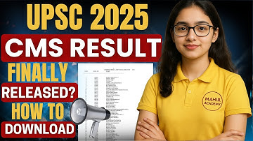 upsc cms result 2025 | combined medical services exam result | mahir academy