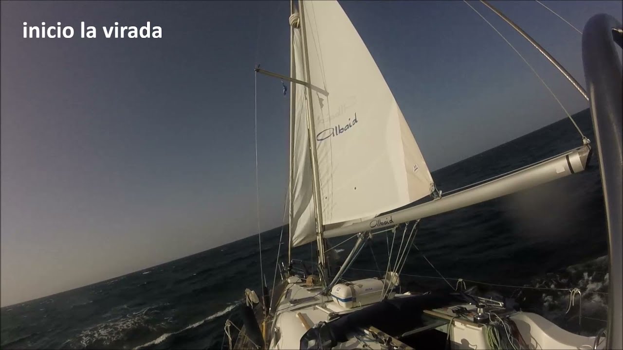 S/V ALBAID. Virada por redondo con W F6 y fuerte marejada.