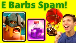 BEST *NEW Bridge Spam Deck in Clash Royale: E Barbs Balloon Rage??