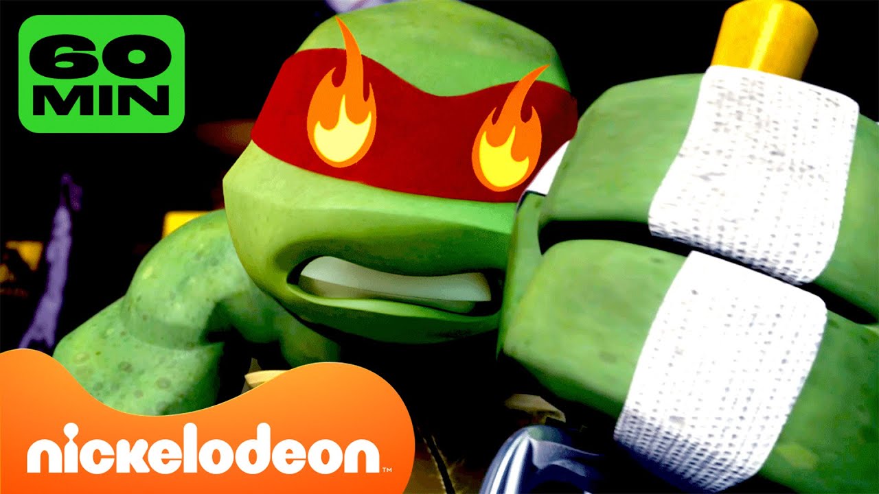 Черепашки-ниндзя | 60 МИНУТ САМЫХ КРУТЫХ драк Рафа! 👊 | Nickelodeon Cyrillic