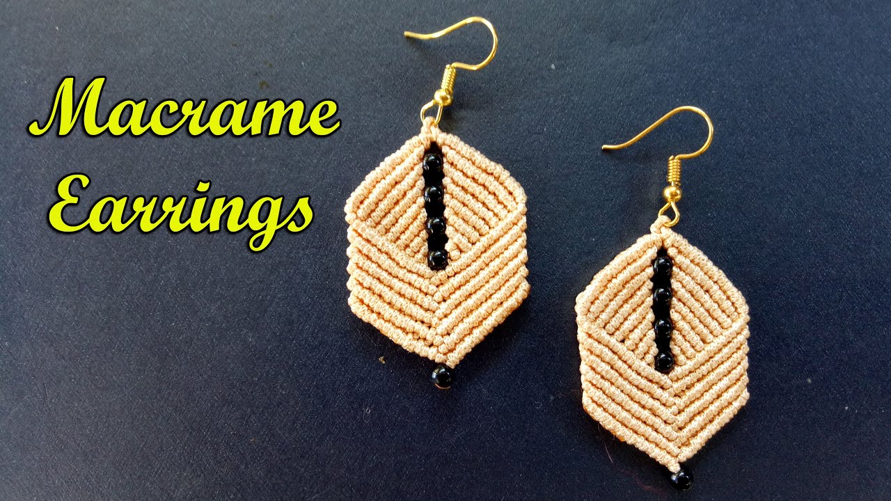 Handmade Earring Making / How To Make Earring Step By Step / Macrame ...