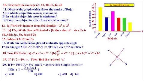 CLASS 8  MATHS PRETEST AND POST TEST
