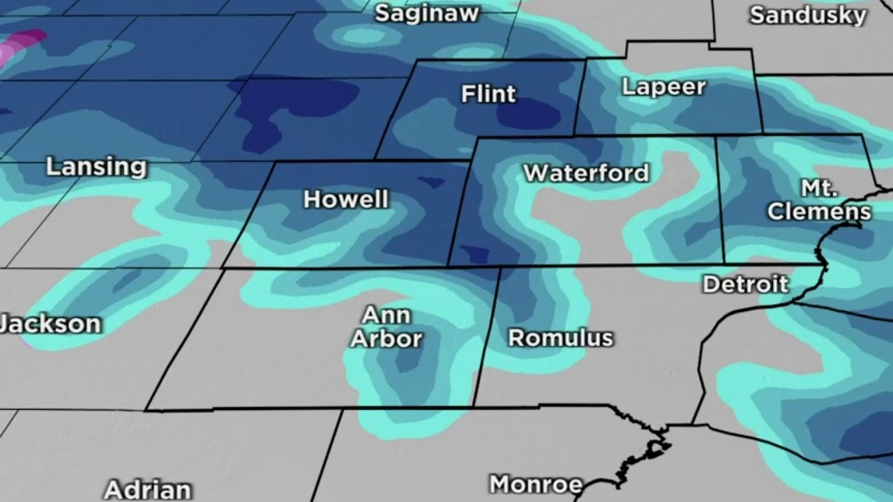 Tracking spotty rain, wintry mix in SE Michigan Tuesday with more wet