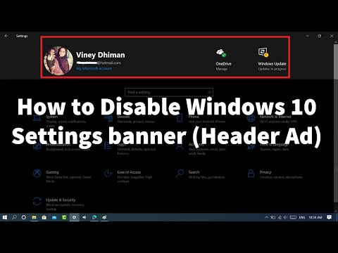 How to Disable Header Ad in Windows 10 Settings App (Banner)
