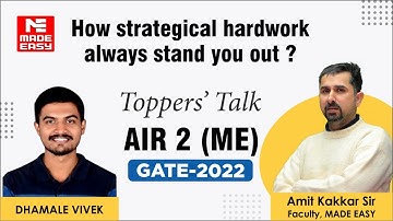 GATE 2022 Topper | Mechanical Engineering | Dhamale Vivek | AIR-2 |Toppers