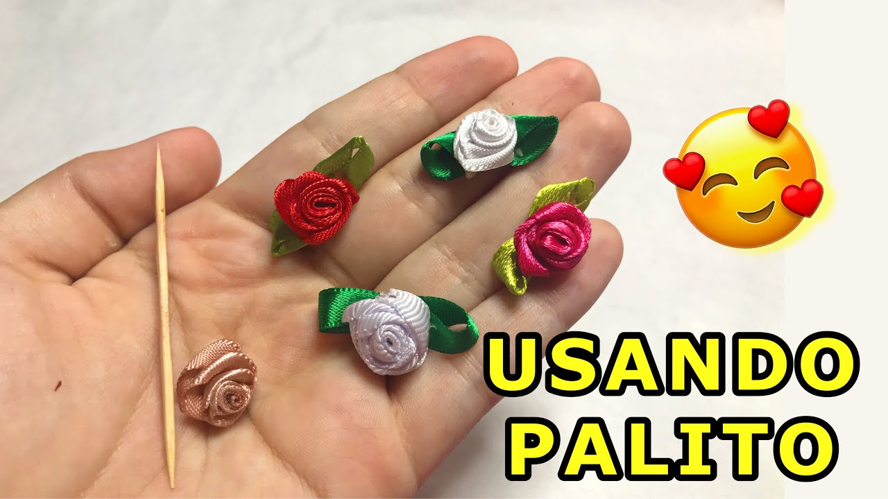 🌹 FLOR DE ROCOCÓ FÁCIL E RÁPIDO DE FAZER 🌹 - COM FITA DE CETIM OU GORGURÃO