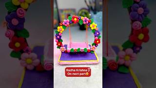 Download Lagu Radha Krishna ji jhula making with Super Clay🦚😍 #shorts MP3