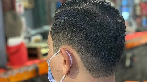 Cắt tóc nam tóc chân phương kê lược xanh chân chải cao/lê vững barber shop
