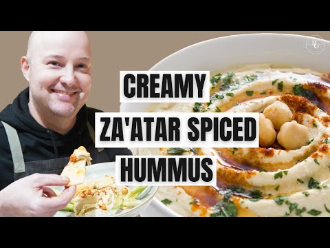 Creamy Restaurant Style Za'atar Spiced Hummus !! How To Make Hummus In Under 20 Minutes