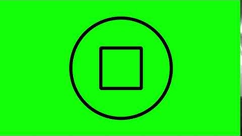 Animated Stop Icon on Green Screen With Pop-up Sound