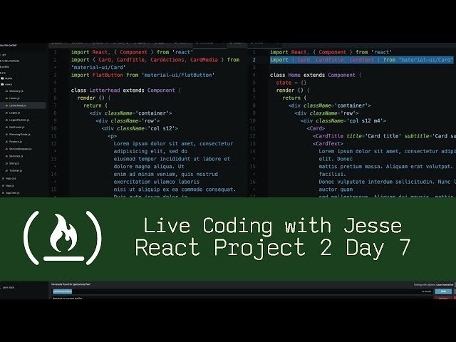 React Project 2 Day 7 - Live Coding with Jesse