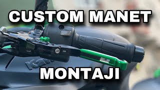 Motosiklet İçin Custom Manet Ve Gidon Topuzu Montajı