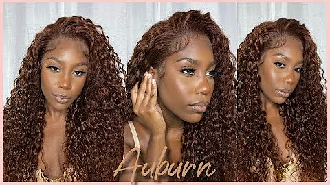 WOW This Color Is IT! Auburn Brown Water Wave Wig ...