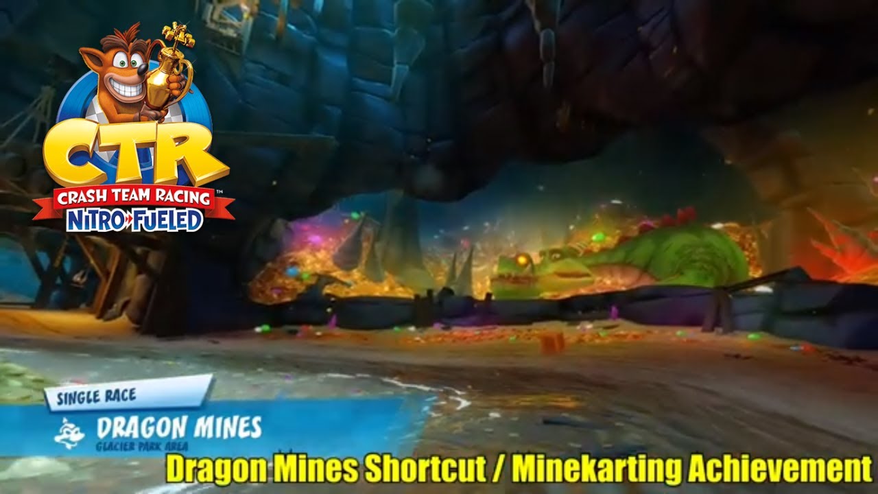 Crash Team Racing Nitro Fueled - Dragon Mines Shortcut / Minekarting Achievement