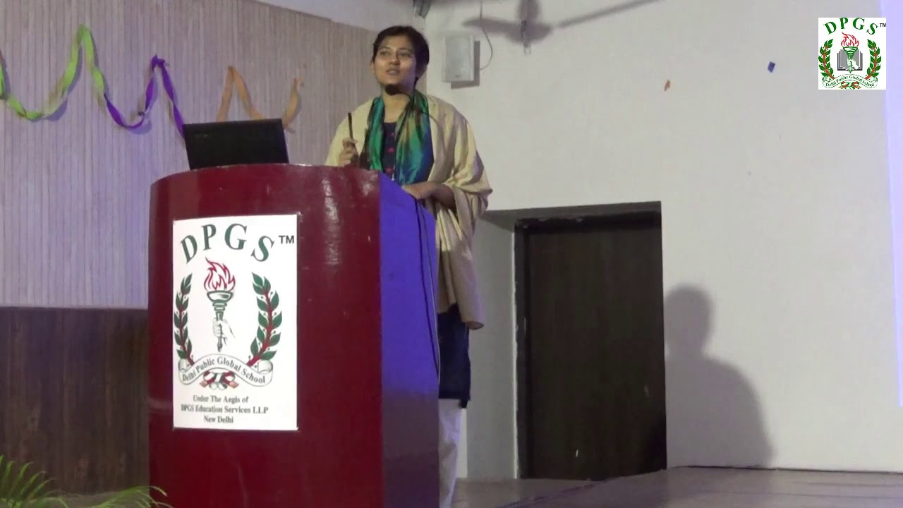 Arise Go Forth Achieve that's ILMA AFROZ, the IPS Officer inspiring DPGS students on 24-07-2019