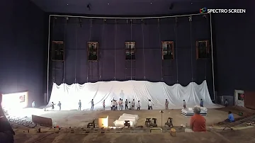 Largest cinema screen in India installation by Spectro screen