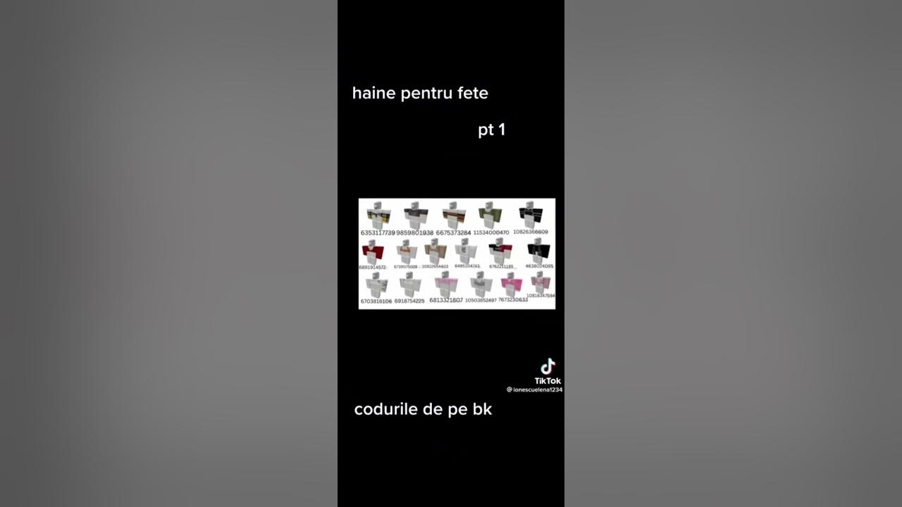 Coduri pentru haine in brookhaven roblox youtube