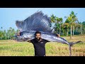 40 kg big sailfish  giant fish cutting and grilling  40     m4 tech 