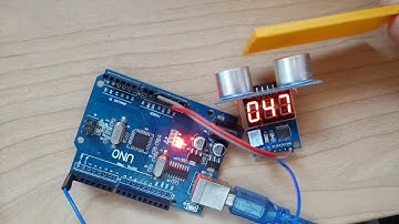 Measuring Distance With HC-SR04P & Ultrasonic Sensor HC-SR04 Using Visuino