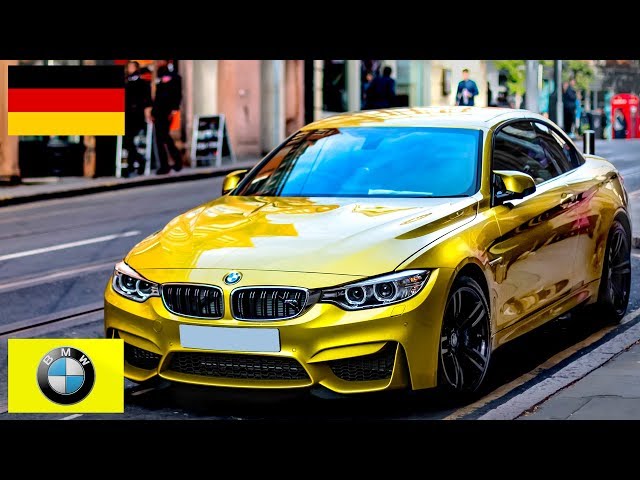 BMW glitter logo, automotive brands, creative, german cars, bronze