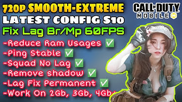 Config For Cod Mobile Smooth-Extreme 60FPS | Season 10 | No Frame Drops | Anti Lag Fix Cod Mobile