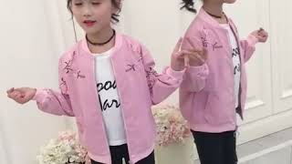 Active Casual Girls Spring Autumn Thin Embroidery Coat Kids Children-s Fashion Jacket Baby Girl