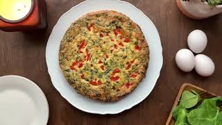 Spinach and Goat cheese Quiche recipe