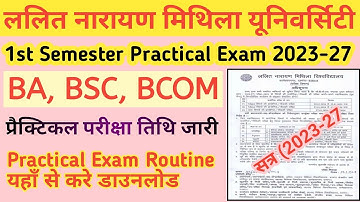 LNMU 1st Semester practical Exam Date 2023-27 | Lnmu practical Exam Date 2023-27