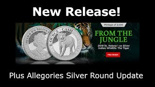 New Release: 2019 St. Helena India Cash Tiger & Allegories Silver Update