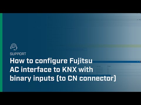 How to configure Fujitsu AC interface to KNX with binary inputs (to CN connector) | Intesis