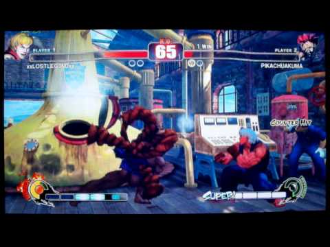 JR RODRIGUEZ ( AKUMA ) VS xxLOSTLEG3NDxx ( KEN ) STREET FIGHTER IV ON XBOX 360 GAME 4 SET 2
