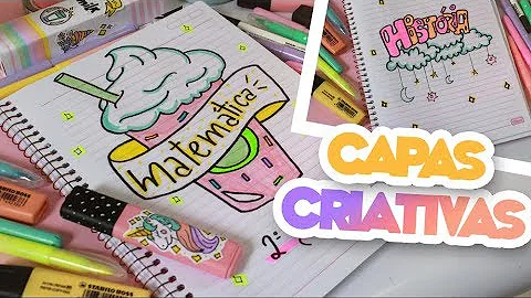 Como fazer desenho em capa de caderno?