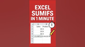 Excel SUMIFS in 1 minute ⏱ #shorts
