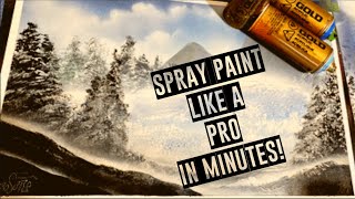 INTERMEDIATE SPRAY PAINT ART TUTORIAL - Winter Wonderland Spray Paint Art by Aerosotle