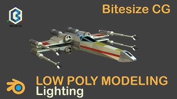 Blender tutorial - Low Poly Modeling an X-wing 7 - Lighting