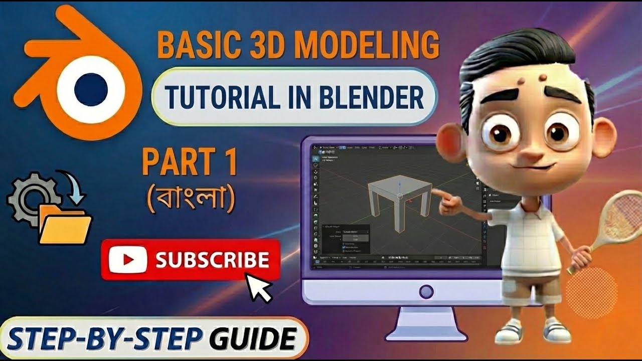 Basic 3D Modeling tutorial in Blender part 1|Blender 3D Modeling for Beginners: Create a Basic Table