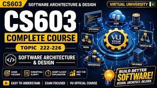 CS603 Short Lectures | Topic 222-226 | Software Architecture and Design