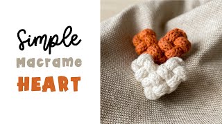 Macrame heart tutorial | Valentine day gift ideas