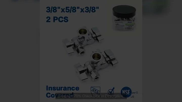 KING SMART 3/8" * 5/8" * 3/8" Comp. OD; 1/4 Turn Dual Handle Compression Stop Valve; 2Pcs/Case; 8040