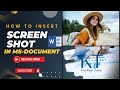 How To Insert Screenshot in Microsoft Word Document #knowledgetheme #microsoft #msword