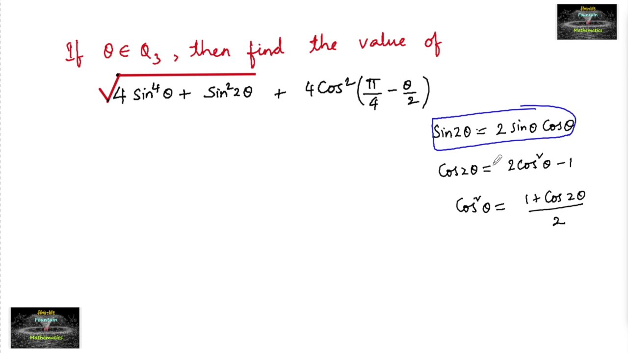 If X Is In 3rd Quadrant Then Find The Value Of Root 4 Sin 4 X sin 2 if-x-is-in-3rd-quadrant-then-find-the-value-of-root-4-sin-4-x-sin-2