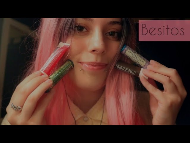 ASMR | ✨Probando bálsamos labiales y sonidos de besos | Collab con CHERRYLIPS.ROSARIO 💄