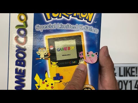 Australian Pikachu Pokemon Edition Gameboy Color With Jigglypuff And Meowth Unboxing